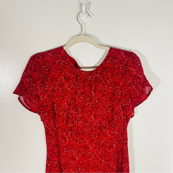 NWT Reformation Lula Mini Dress Red Floral Bohemian Preppy Coastal Party Size 10 - Picture 6 of 11